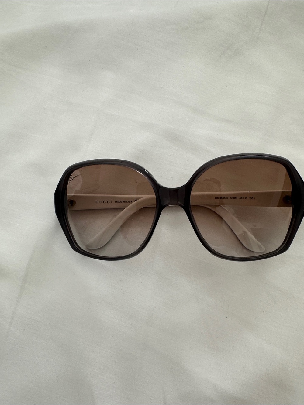 Gucci Women's Oversized Brown Gradient Frame Sunglasses
